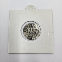Medieval France Anjou Foulques V Denarius Silver Coin Angers Boudeau 153