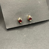 Ladies 14ct Yellow Gold Gemstone Stud Earrings