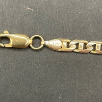 Unisex 9ct Yellow Gold Anchor Link Necklace