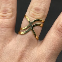 Ladies 18ct Yellow Gold Fancy Cuff Ring