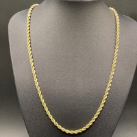 Ladies 10ct Yellow Gold Twist Rope Necklace