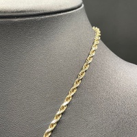 Ladies 9ct Yellow Gold Twist Rope Necklace