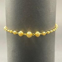 Ladies 22ct Yellow Gold Rada & Bead Link Necklace