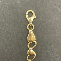 Ladies 18ct Yellow Gold Heart Link Bracelet
