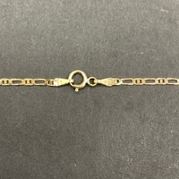 Unisex 9ct Yellow Gold Anchor Link Necklace & Cross Pendant