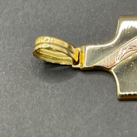 Unisex 18ct Yellow Gold Cross Pendant