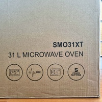 SMEG 31L Built-In Microwave SMO31XT 5 Power Levels 900W with Trim Kit