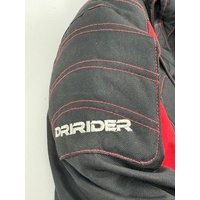 Dririder Aspen Motorcycle Jacket Size Small Black Red Protective Riding Gear
