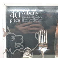 Stanley Rogers Albany 40pc Stainless Steel Cutlery Set with Steak Knives
