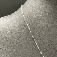 Unisex 9ct White Gold Belcher Link Necklace