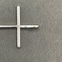 Unisex 18ct White Gold Diamond Cross Pendant