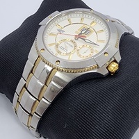 Seiko Coutura Kinetic Perpetual Calendar Two Tone Stainless Steel Mens Watch