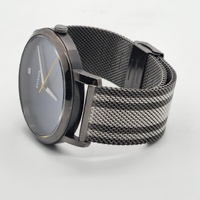 Fossil BQ2463 Mens Analog Watch 44mm Blue Dial Stainless Steel Mesh Bracelet