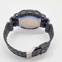 Casio G-Shock GA-100-1A2 Blue Analog Digital Mens Watch Black Resin