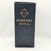 Bohemia Crystal Glass Vase Czech Republic Clear Cut Glass Elegant Decor