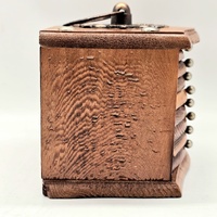 Vintage Wooden Coaster Set with Storage Box Rustic Drink Coasters