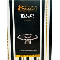 Maxwell & Williams Teas & C's Regency Footed Cake Stand 28cm Gift Boxed in Black