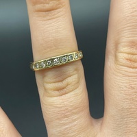 Ladies 18ct Yellow Gold Natural Diamond Band Ring