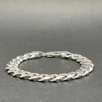 Mens 925 Sterling Silver Curb Link Bracelet