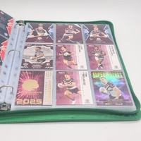 Large View NRL 2025 Footy Trading Cards Set in 9 Pocket Green Album Official Licensed