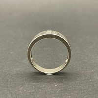 Mens 9ct White Gold Diamond Ring Band