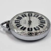 Ladies Lucerne Swiss Made Pocket Watch Silver Tone Vintage Ornate Design