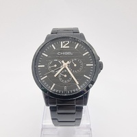 Large View Chisel Black Tone with Multifunction Dial Bracelet Men's Watch 5829276