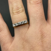 Ladies 18ct Yellow Gold Natural Diamond Band Ring