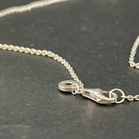 Ladies 925 Sterling Silver Belcher Link Chain & Round Pendant Necklace
