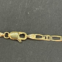 Unisex 9ct Yellow Gold Figaro Link Necklace