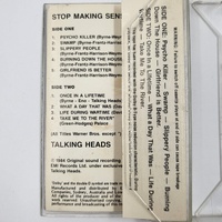 Talking Heads Stop Making Sense 1984 Cassette Tape Vintage Rare
