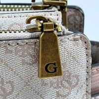 Guess Ginevra 4G Logo Handbag Light Pink Faux Leather Shoulder Bag