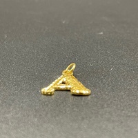 Ladies 18ct Yellow Gold Letter 'A' Pendant