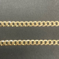 Mens 9ct Yellow Gold Curb Link Necklace