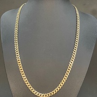 Unisex 9ct Yellow Gold Curb Link Necklace