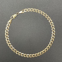 Unisex 9ct Yellow Gold Curb Link Bracelet