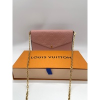 Louis Vuitton Felicie Pochette Rose Poudre Monogram Empreinte Crossbody