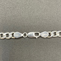 Mens 925 Sterling Silver Curb Link Necklace