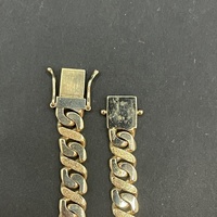 Mens 9ct Yellow Gold Diamond Cut Curb Link Necklace