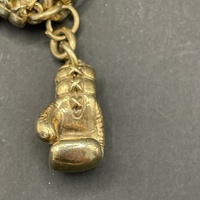 Mens 9ct Yellow Gold Boxing Gloves Pendant