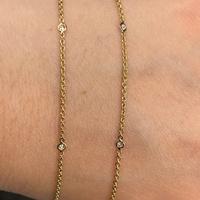 Ladies 9ct Rose Gold Belcher Link Necklace & Natural Diamond Flower Pendant