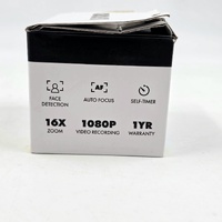 Ilford PIXI-D Black 44MP Point Shoot Digital Camera 16x Zoom 1080p