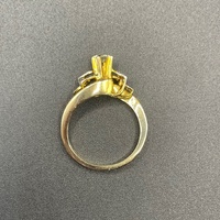 Ladies 14ct Yellow Gold Natural Diamond Vintage Ring