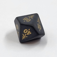 Unbranded 7-Piece Role-Playing Game Die Set With crystal shaped Pendant Pre-owned