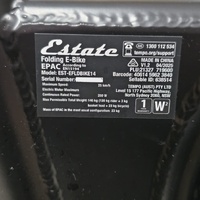 Estate Electric Folding E-Bike EST-EFLDBIKE14 with Kickstand and Basket