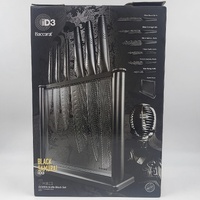 Baccarat ID3 Black Samurai iD3 7 Piece Gozen Knife Block Set 420J2