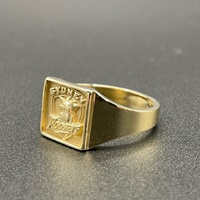 Mens 9ct Yellow Gold NRL Sydney Roosters Ring