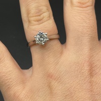 This Ladies 14ct White Gold Natural Diamond Engagement Ring