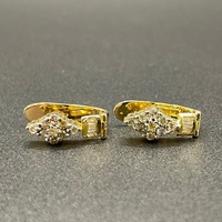 Ladies 18ct Yellow Gold Natural Diamond Earrings