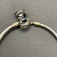 Ladies 925 Sterling Silver Round Bangle